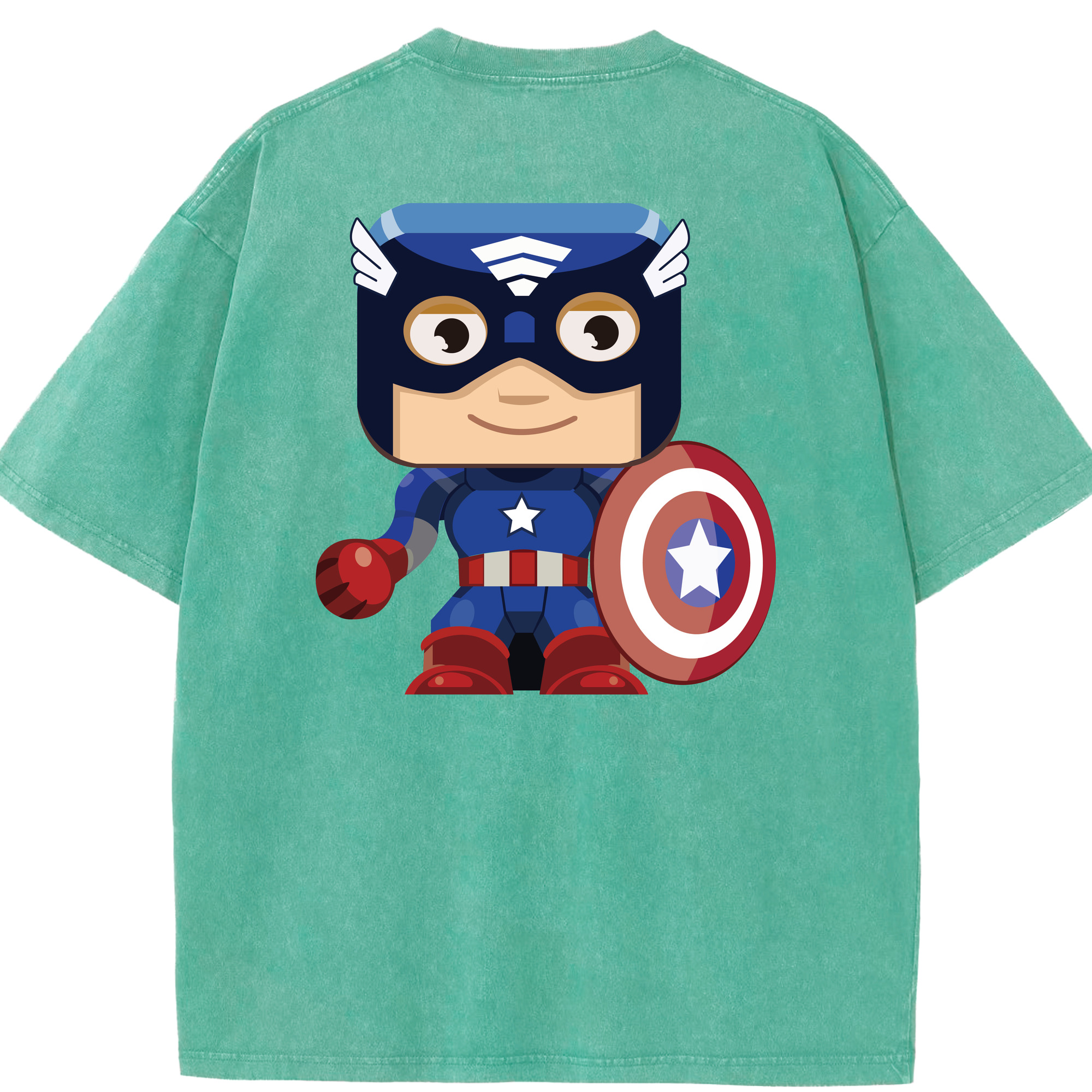 （画像用） アベンジャーズ The Avengers 綿100% ヴィンテージ風 半袖Tシャツ（背面プリント）